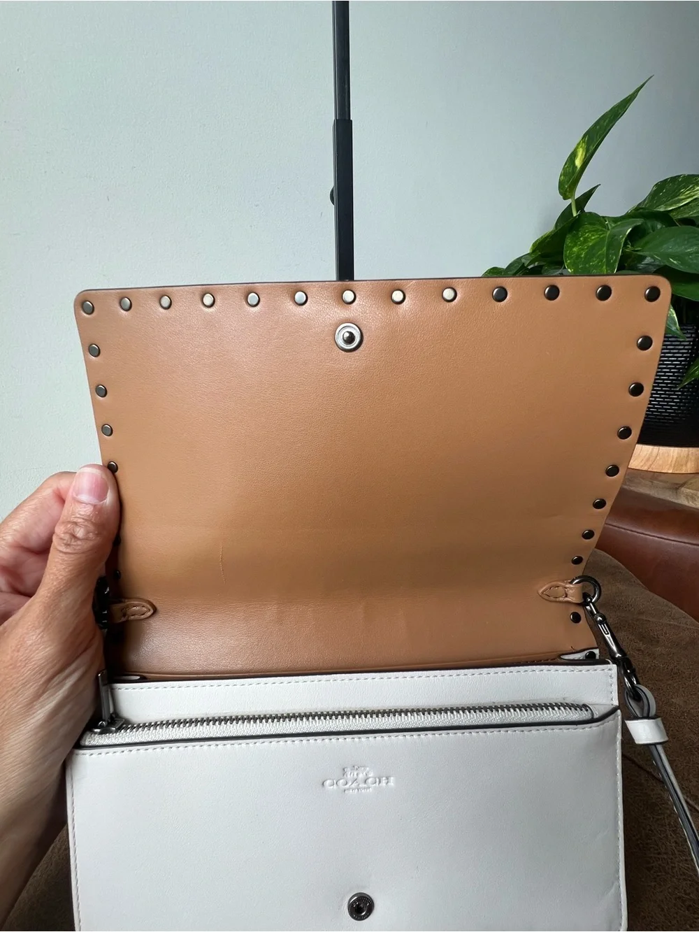 Coach Hayden Foldover Crossbody Clutch With Rivets 29675